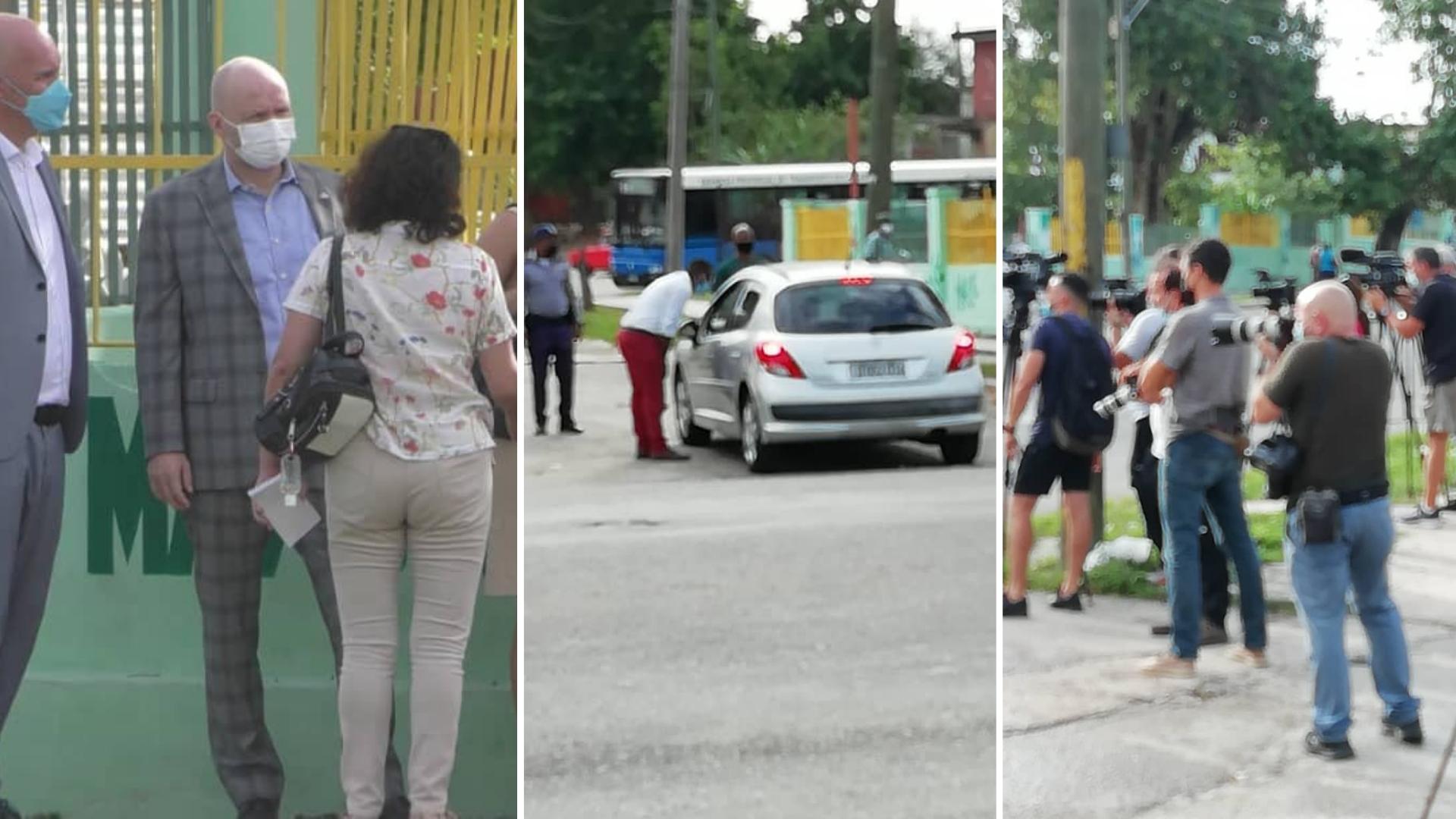 Imágenes de los alrededores del tribunal del juicio a Otero y Osorbo. Fotomontaje: ADN Cuba
