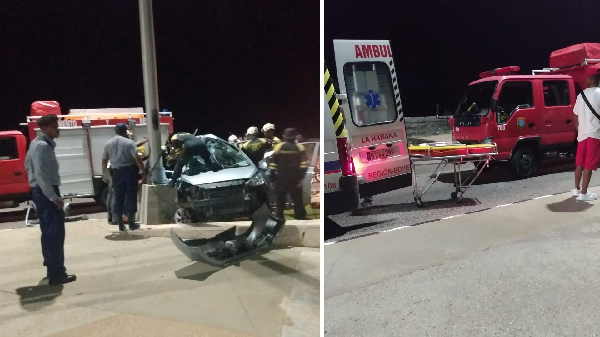 Reportan accidente en malecón de La Habana