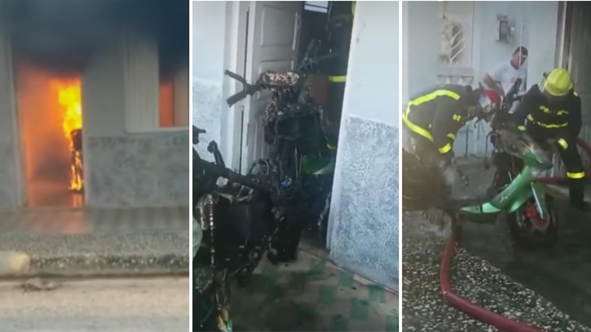 Se incendia moto eléctrica dentro de vivienda en Ciego de Ávila