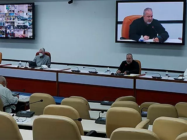 Grupo de trabajo del gobierno cubano para el enfrentamiento a la pandemia. Foto: Estudios Revolución/Cubadebate