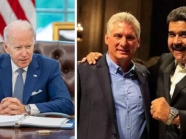Cambio de política de Biden hacia Díaz Canel y Maduro. Fotomontaje: ADN Cuba