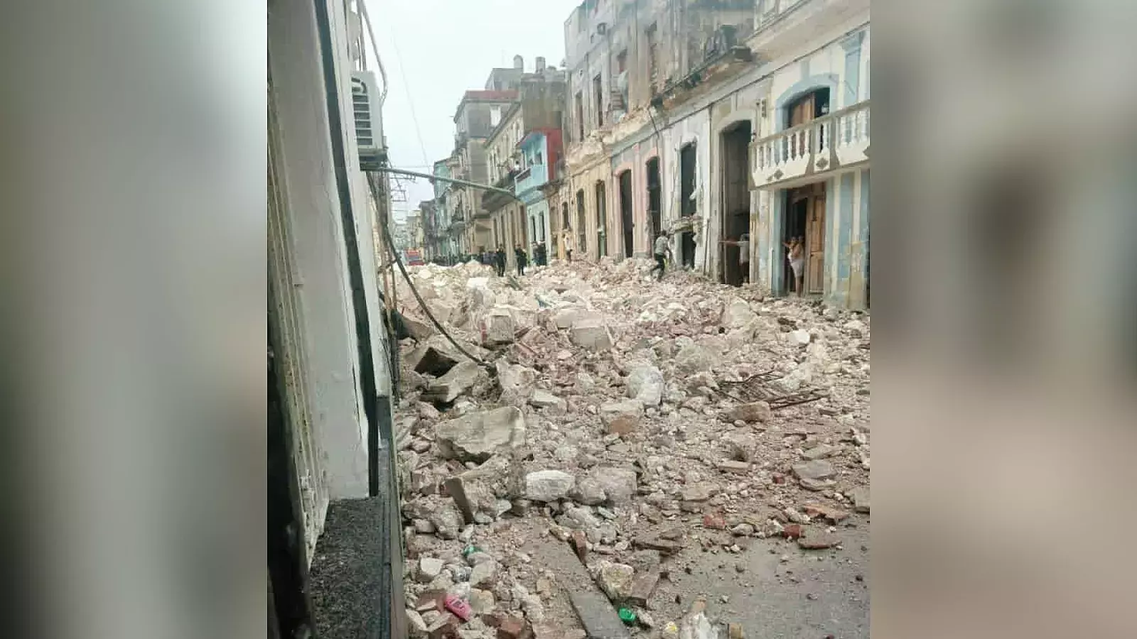 Derrumbe en el consejo popular Los Sitios 