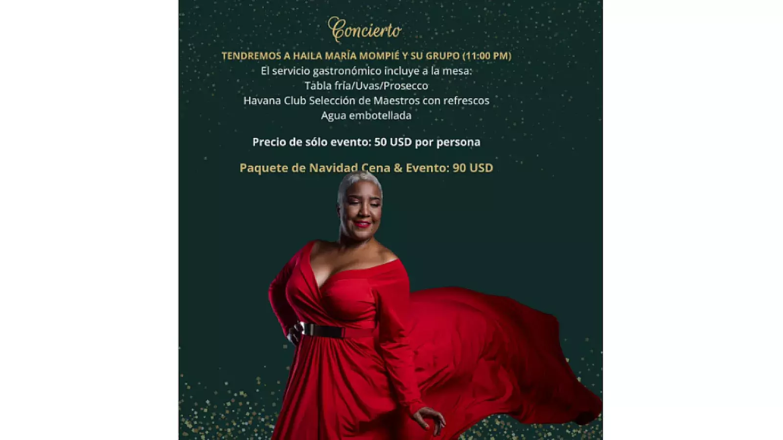 Los artistas cubanos ofrecen conciertos privados por navidad