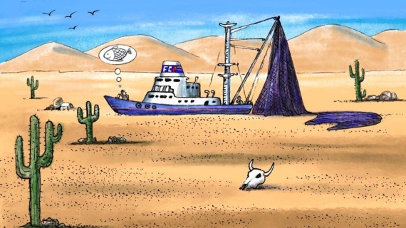Pesca en Cuba. Ilustración: Armando Tejuca