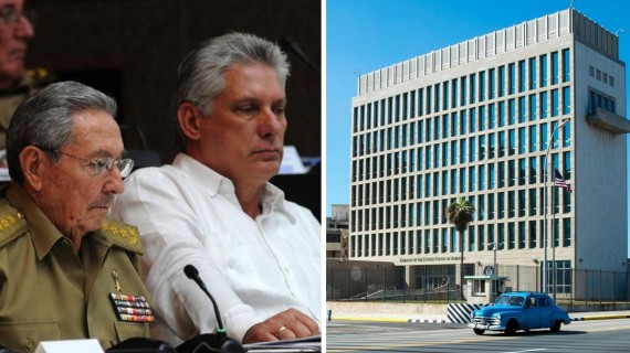 Raúl Castro, Díaz Canel y la Embajada de Estados Unidos