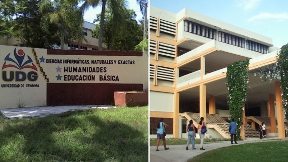 Universidad de Granma, en Cuba. Collage: ADN Cuba