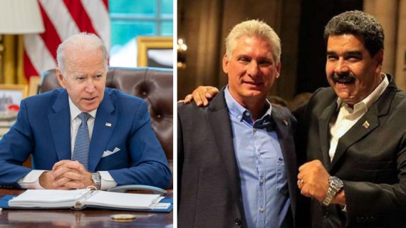 Cambio de política de Biden hacia Díaz Canel y Maduro. Fotomontaje: ADN Cuba