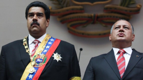 Dictador de Venezuela Nicolás Maduro y su mano derecha, Diosdado Cabello.