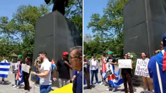 Cubanos marchan por la libertad en Nueva York