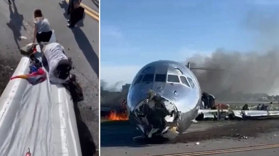 “Estamos vivos de milagro”: Hablan pasajeros de avión incendiado en aeropuerto de Miami