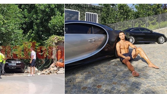 Auto de Cristiano Ronaldo envuelto en un accidente investigado por la policía