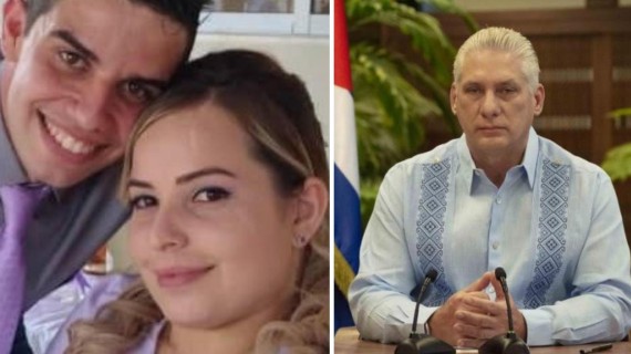 El esposo de Mailén Díaz Almaguer denunció al presidente de Cuba. Fotomontaje: ADN Cuba