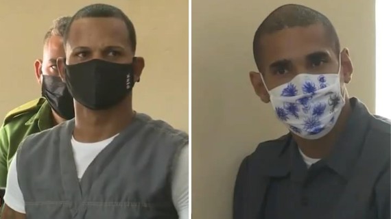 Maykel Osorbo y Luis Manuel otero en juicio. Fotomontaje: ADN Cuba