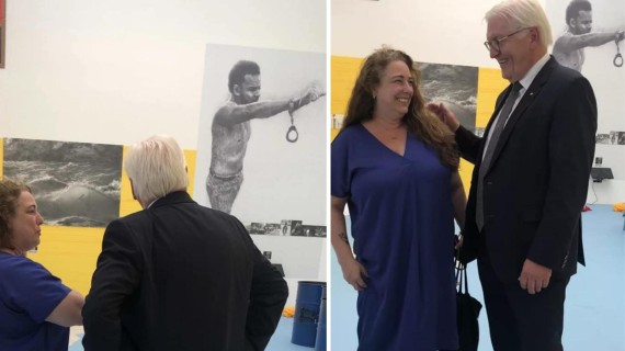 Presidente alemán visita expo de Bruguera sobre represión en Cuba.