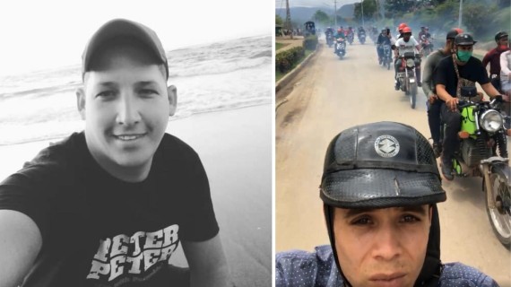 Homenaje a motorista muerto en Cuba.