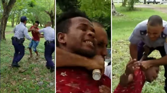 Captura de pantalla de video de detención de Rodríguez Alvelo