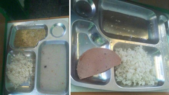 Comida que recibe embarazada en hospital de Cuba.