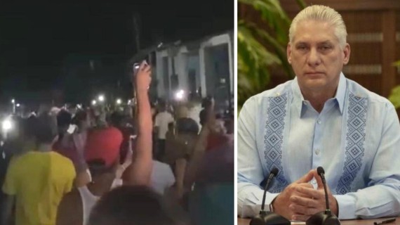 Protesta en nuevitas y presidente Miguel Díaz Canel