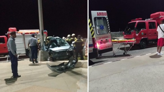 Reportan accidente en malecón de La Habana