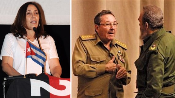 Mariela, Raúl Castro y el exdictador Fidel Castro.