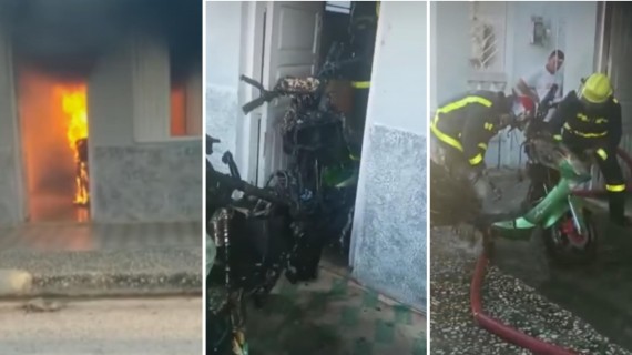 Se incendia moto eléctrica dentro de vivienda en Ciego de Ávila
