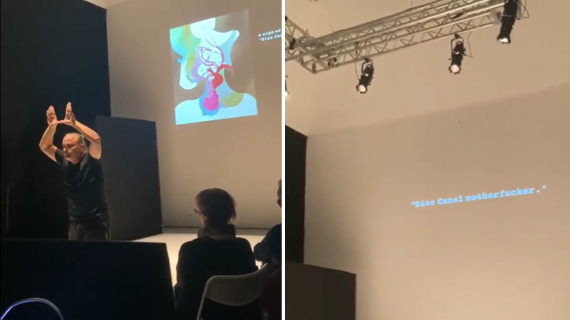 "Diaz-Canel s***o" suena en expo de arte en Alemania