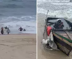 Balseros cubanos llegan a Florina en medio de tormenta por Ian